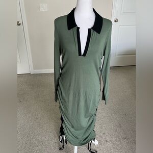 NWT Anthropologie Daily Practice VNeck Ribbed Sweater Dress Size Large